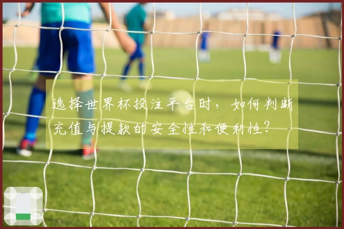选择世界杯投注平台时，如何判断充值与提款的安全性和便利性？